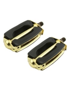 Krate Rubber Pedals 1/2 Black/Gold.
